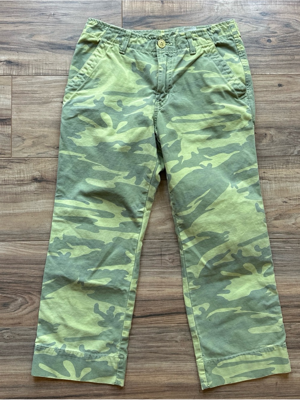 Lucky Brand Olive Green Camo Ankle Pants